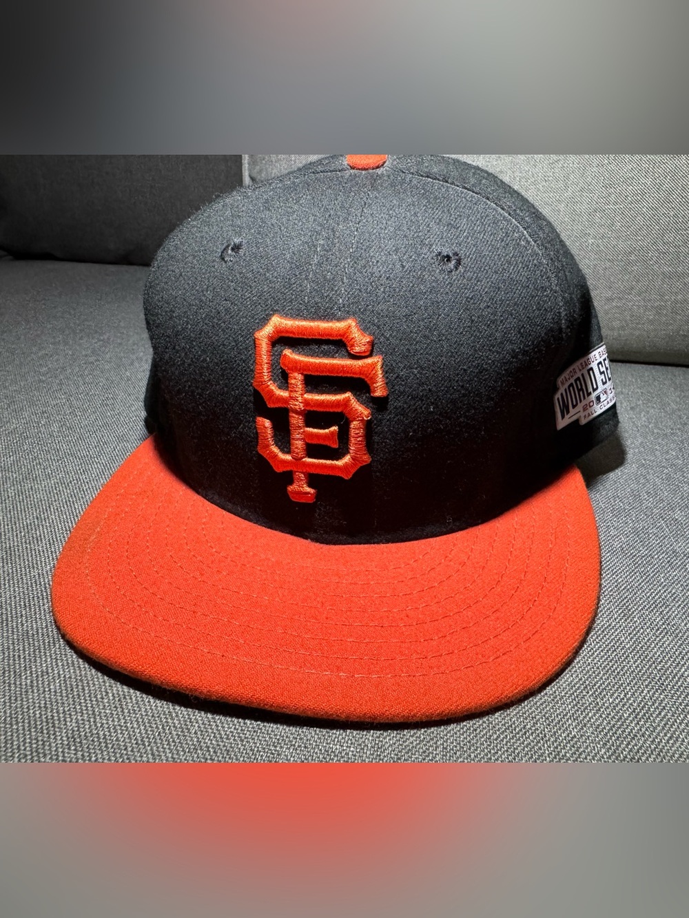 San Francisco Giants Black and Orange Fitted Baseball Cap World Series 2014